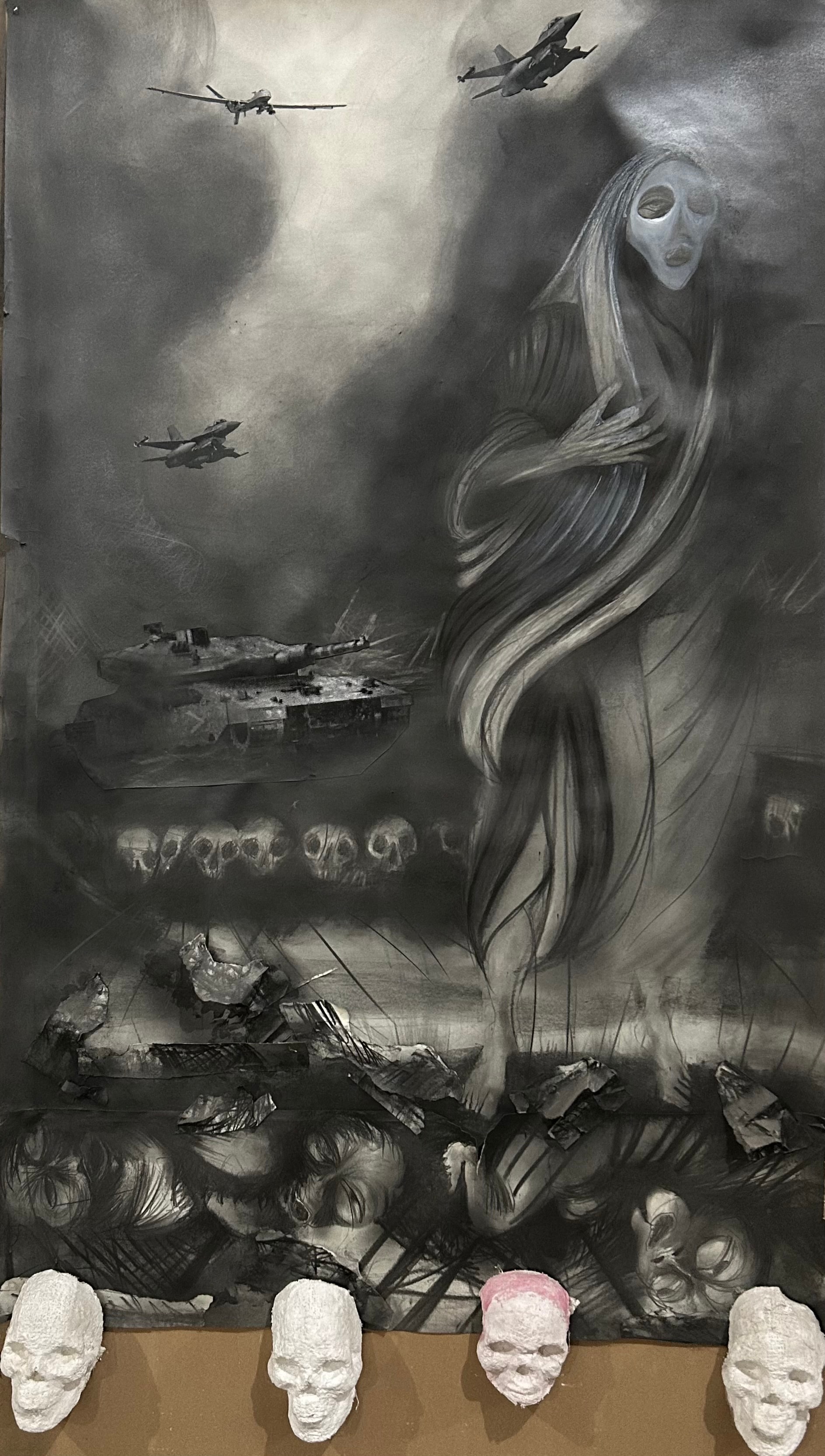 Israeli attacks on innocent women and children by Ricardo Santos Hernández